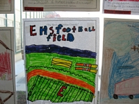 The Best of Kittitas County Coloring Contest Entry - Drawing of the Ellensburg High School football field
