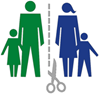 Icon of a separated family