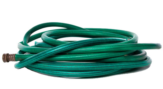 Garden hoses and Christmas lights