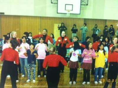 EHS dance team visiting Sanda City