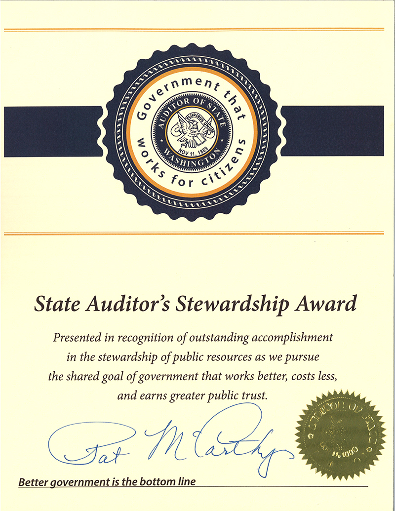State Auditor's Stewardship Award